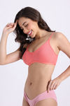 Zivame Everyday Double Layered Non Wired 3/4th Coverage T-Shirt Bra - Georgia Peach — thumbnail 3